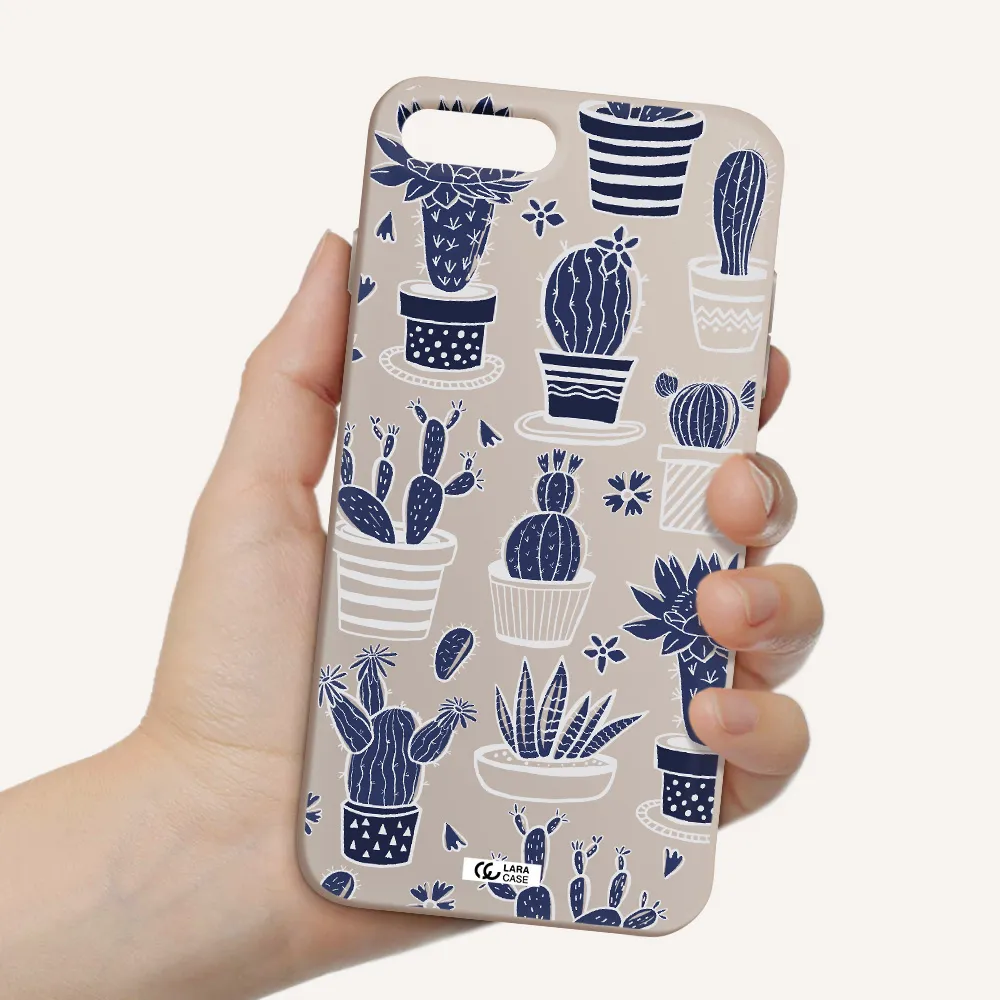 Blue Cactus Apple iPhone 7 plus Silicone Stone Case