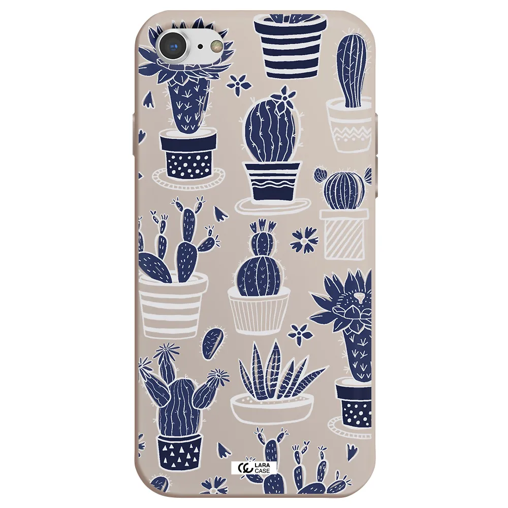 Blue Cactus Apple iPhone 7 Silicone Stone Case