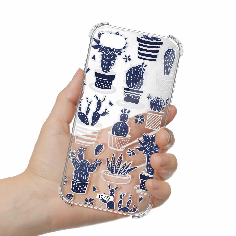 Blue Cactus Apple iPhone se 2020 Clear PC Case