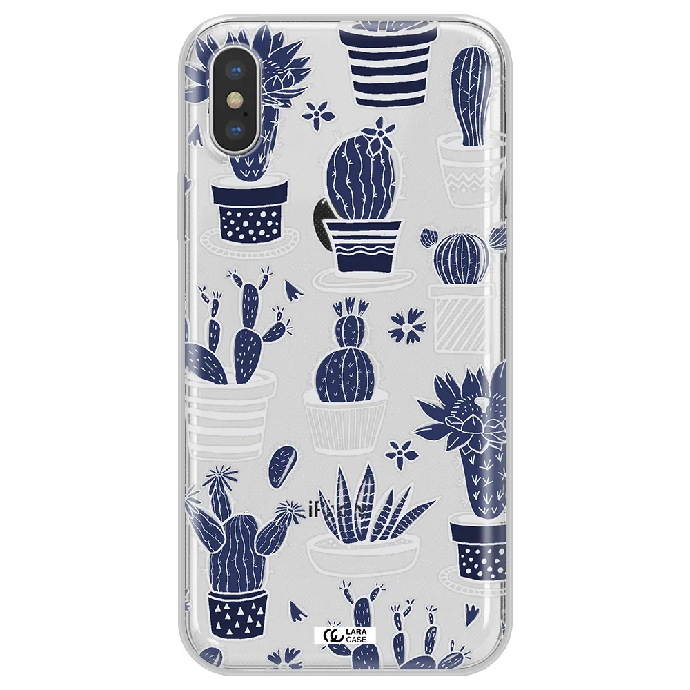 Blue Cactus Apple iPhone X Clear TPU Case