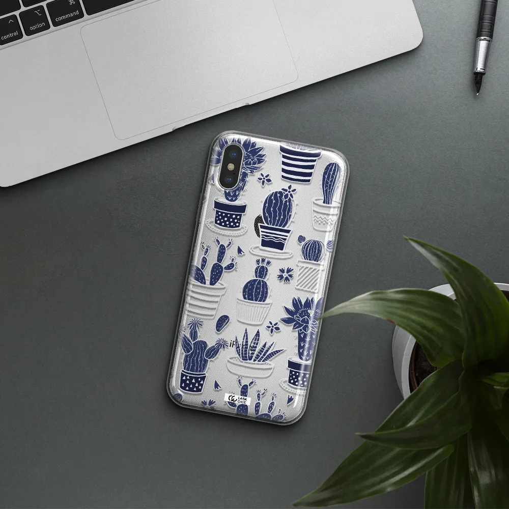 Blue Cactus Apple iPhone X Clear TPU Case