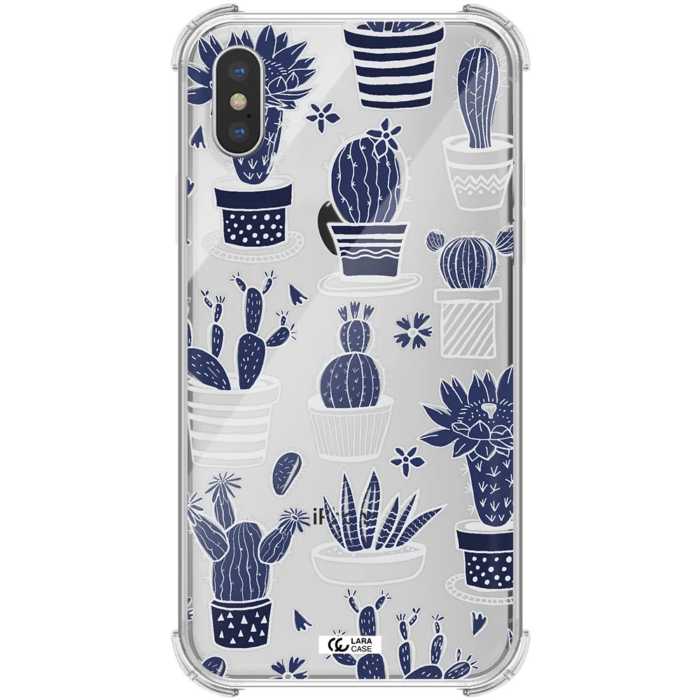 Blue Cactus Apple iPhone XS Clear PC Case