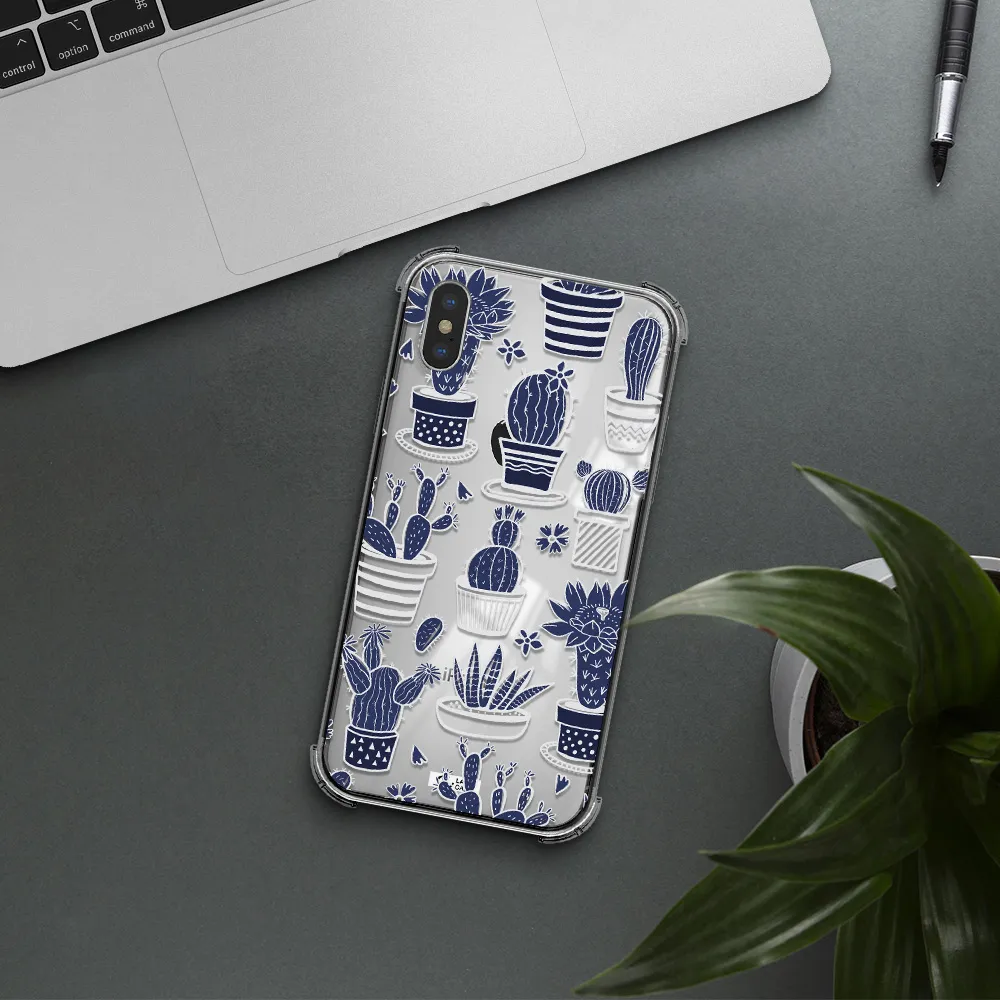 Blue Cactus Apple iPhone XS Clear PC Case