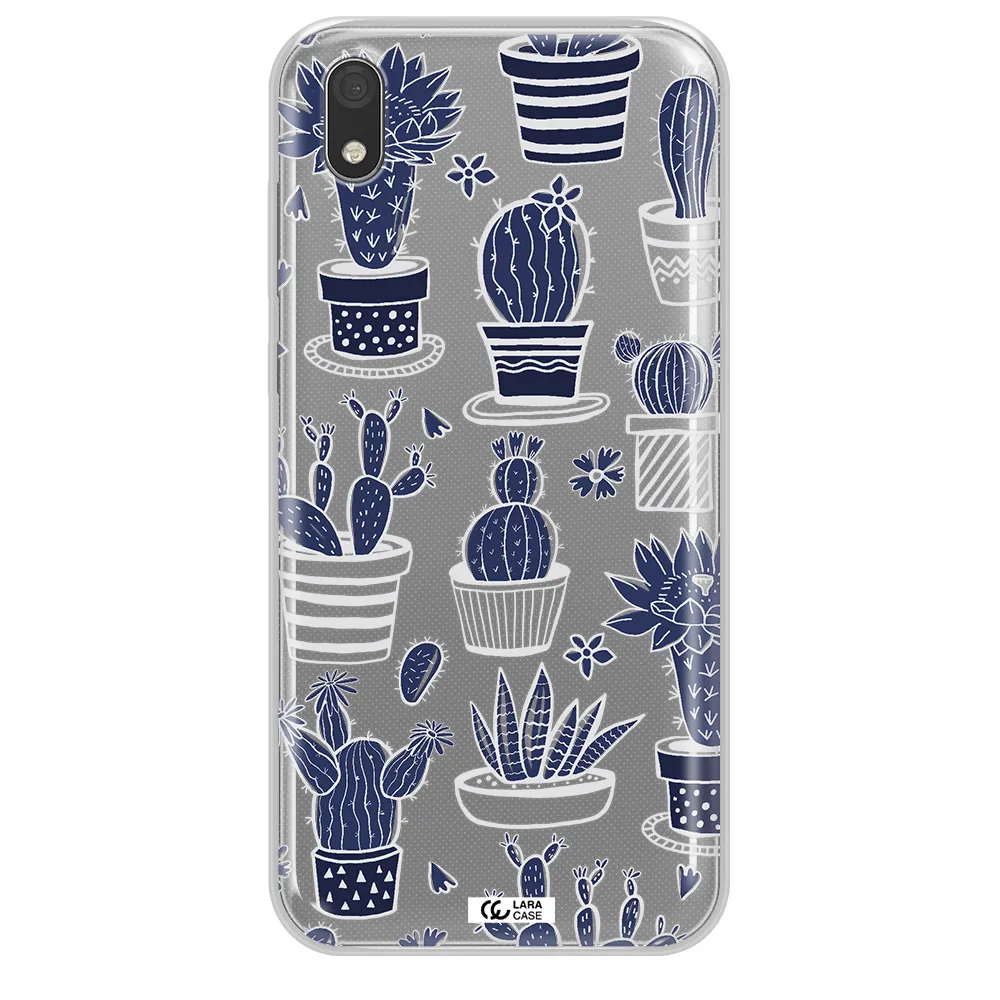 Blue Cactus Huawei Honor 8S Clear TPU Case