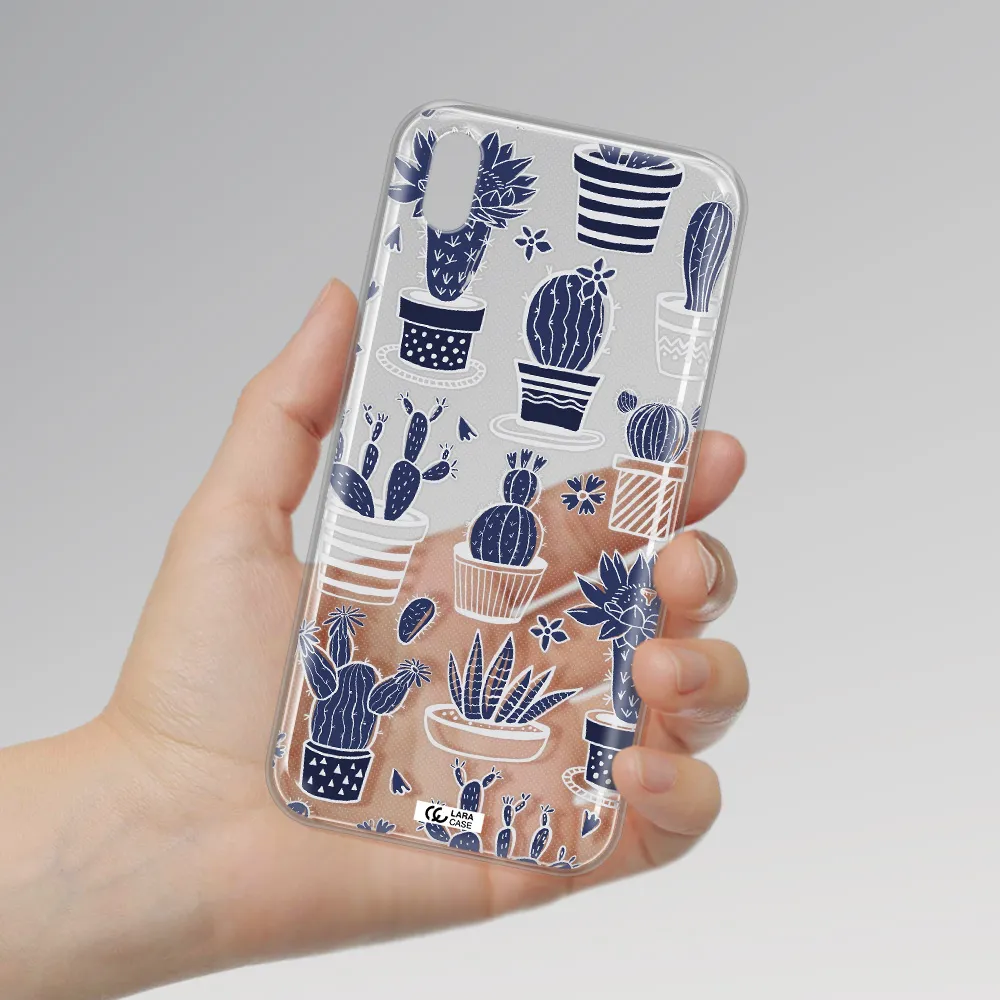 Blue Cactus Huawei Honor 8S Clear TPU Case