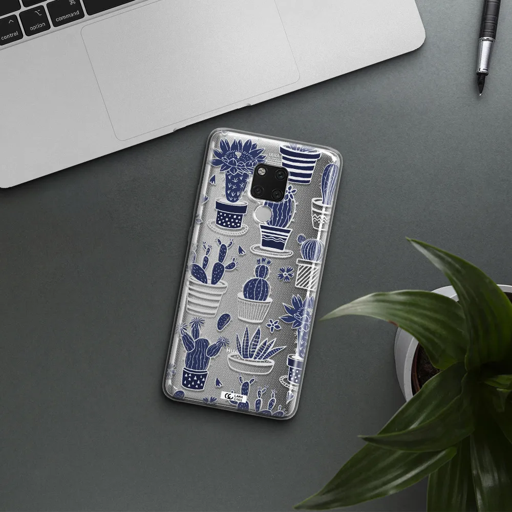 Blue Cactus Huawei Mate 20X Clear TPU Case