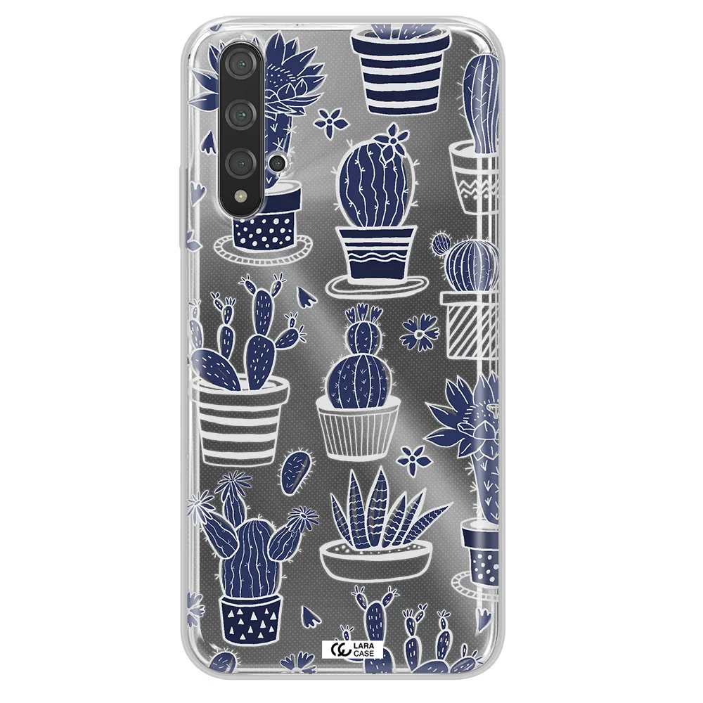 Blue Cactus Huawei Nova 5t Clear TPU Case