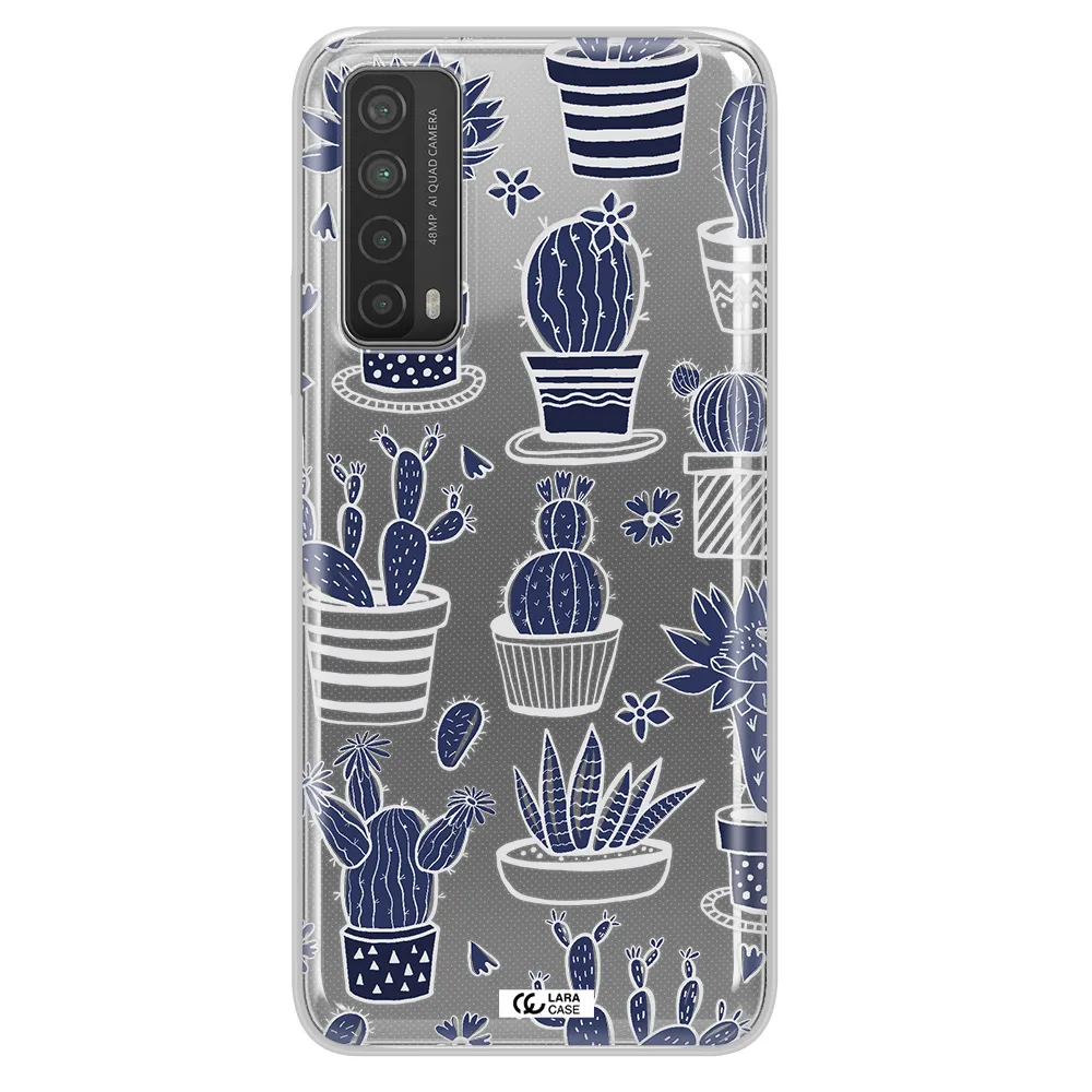 Blue Cactus Huawei P Smart 2021 Clear TPU Case