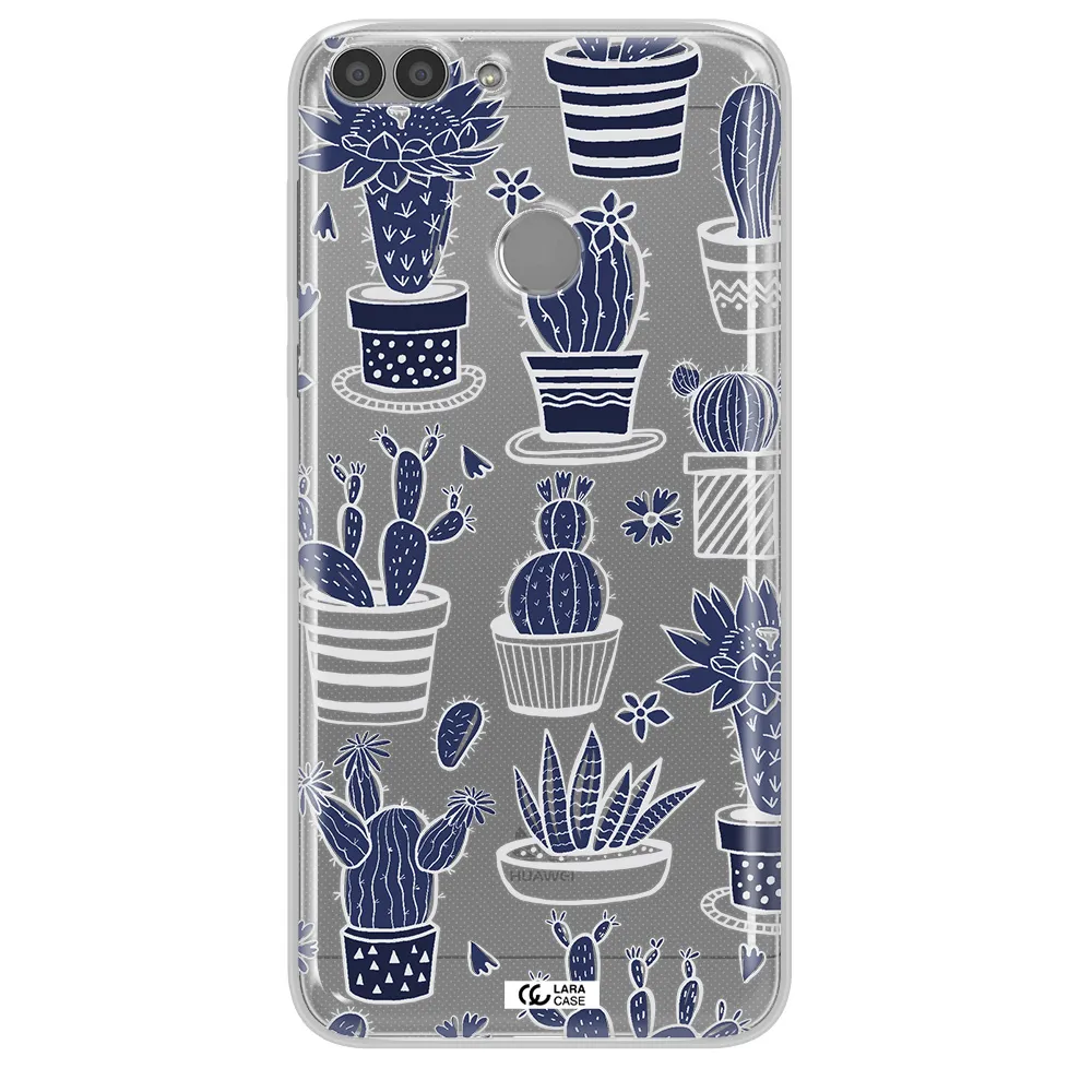 Blue Cactus Huawei P Smart Clear TPU Case