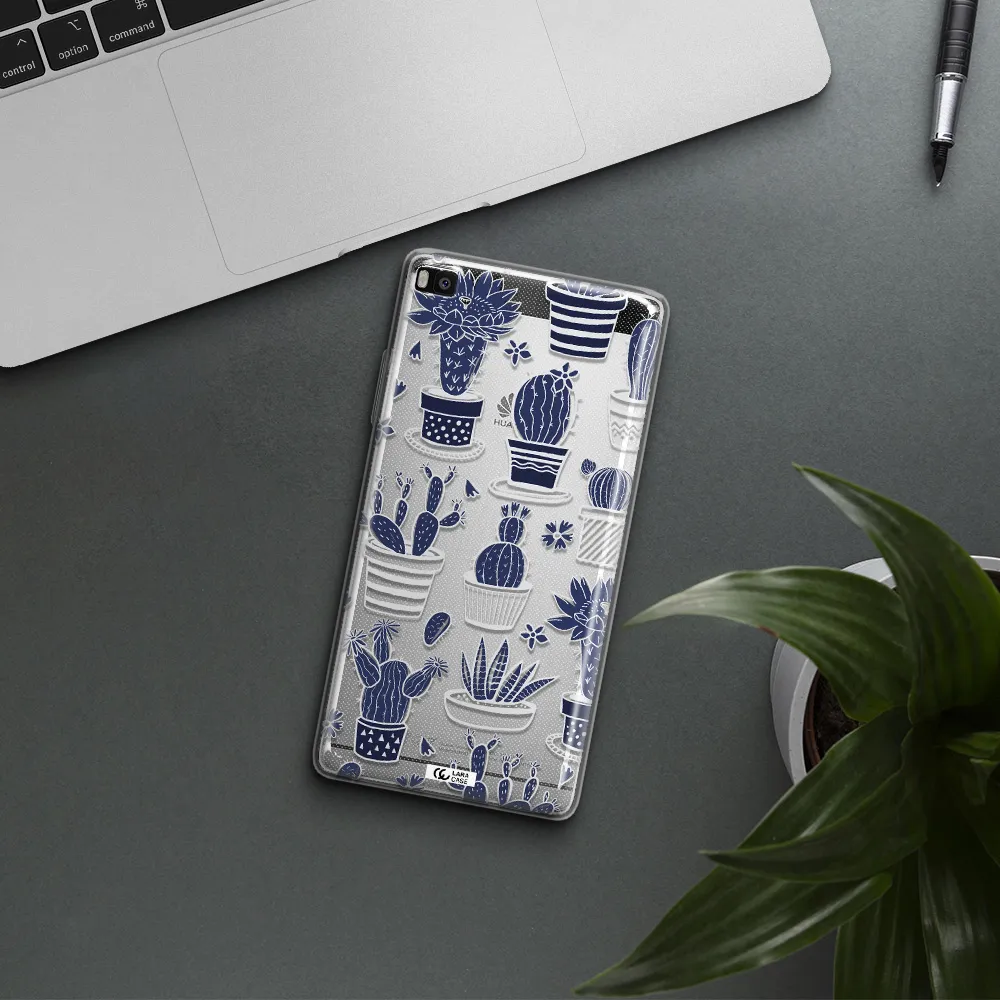 Blue Cactus Huawei P8 Clear TPU Case