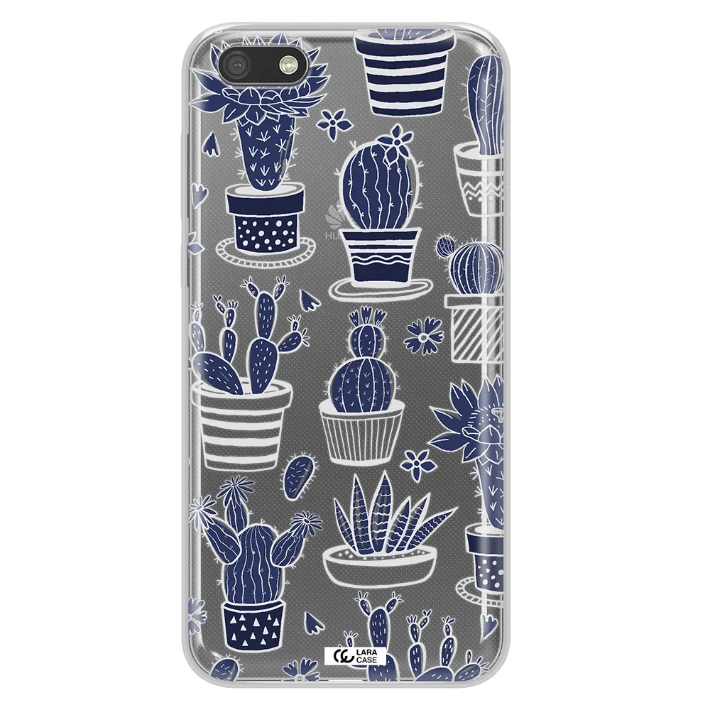 Blue Cactus Huawei Y5 2018 Clear TPU Case
