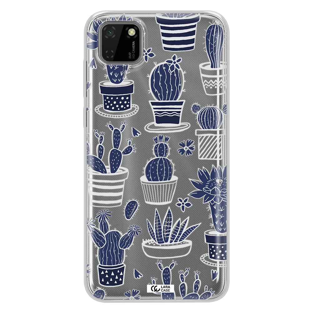 Blue Cactus Huawei Y5P Clear TPU Case