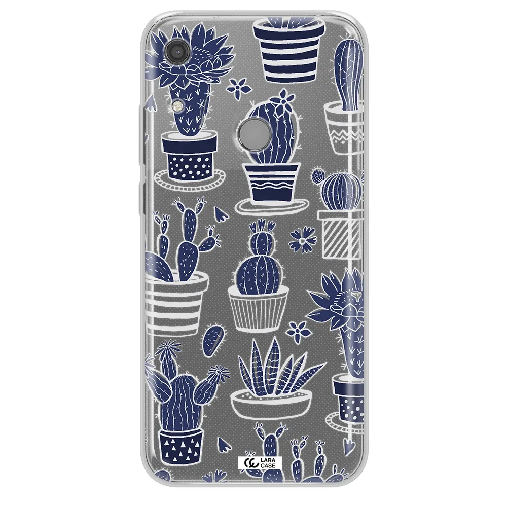 Blue Cactus Huawei Y6S Clear TPU Case