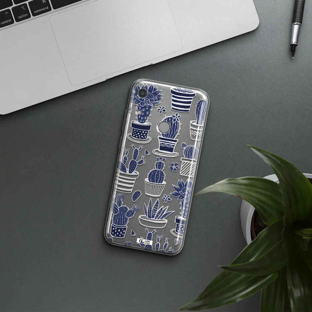 Blue Cactus Huawei Y6S Clear TPU Case