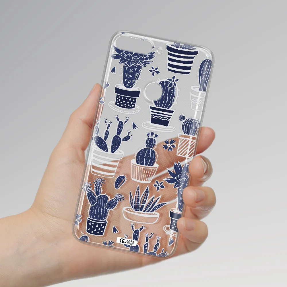 Blue Cactus Huawei Y7 Prime 2018 Clear TPU Case