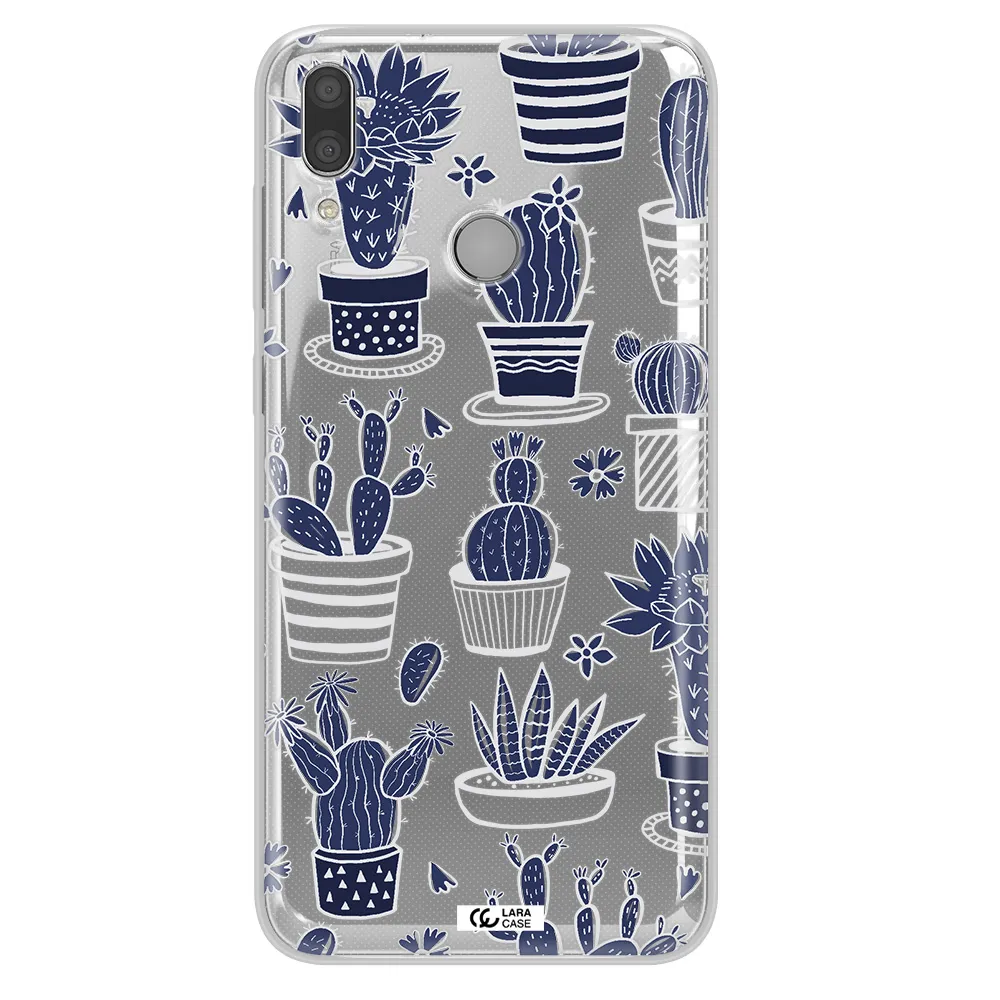 Blue Cactus Huawei Y9 2019 Clear TPU Case