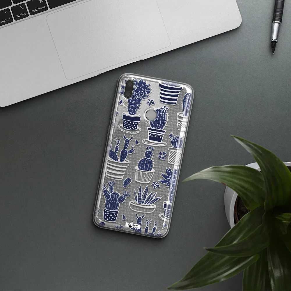 Blue Cactus Huawei Y9 2019 Clear TPU Case