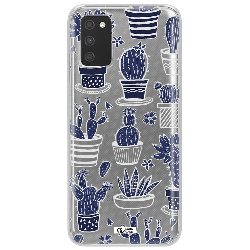 Blue Cactus Samsung A03S Clear TPU Case