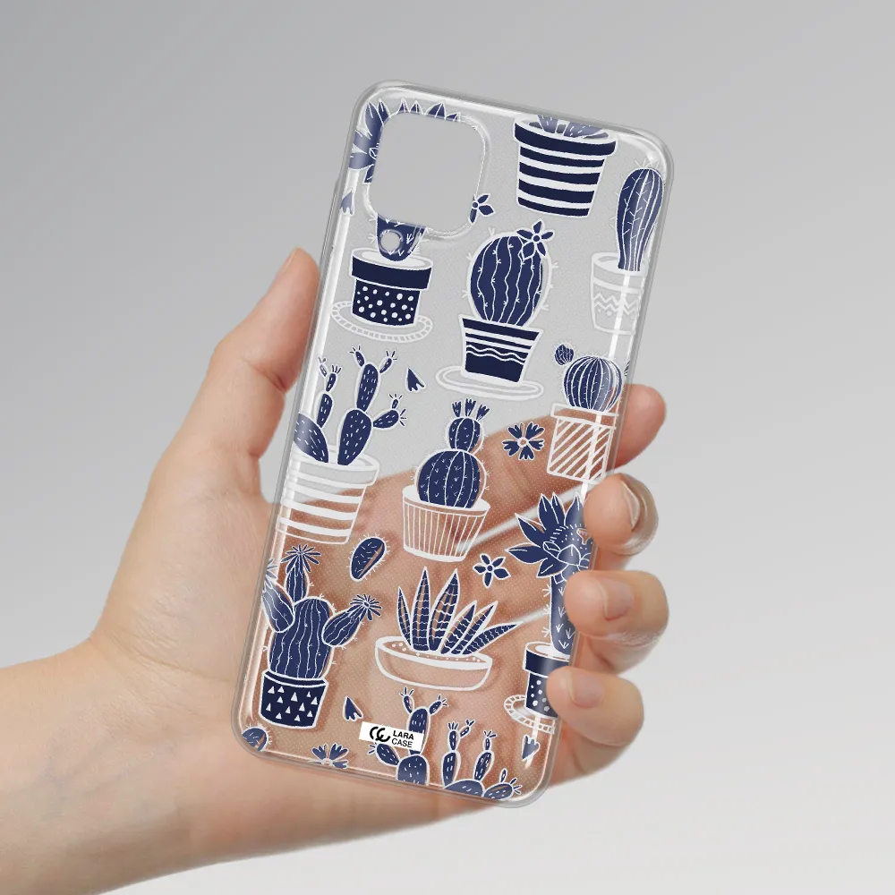 Blue Cactus Samsung A12 4g Clear TPU Case