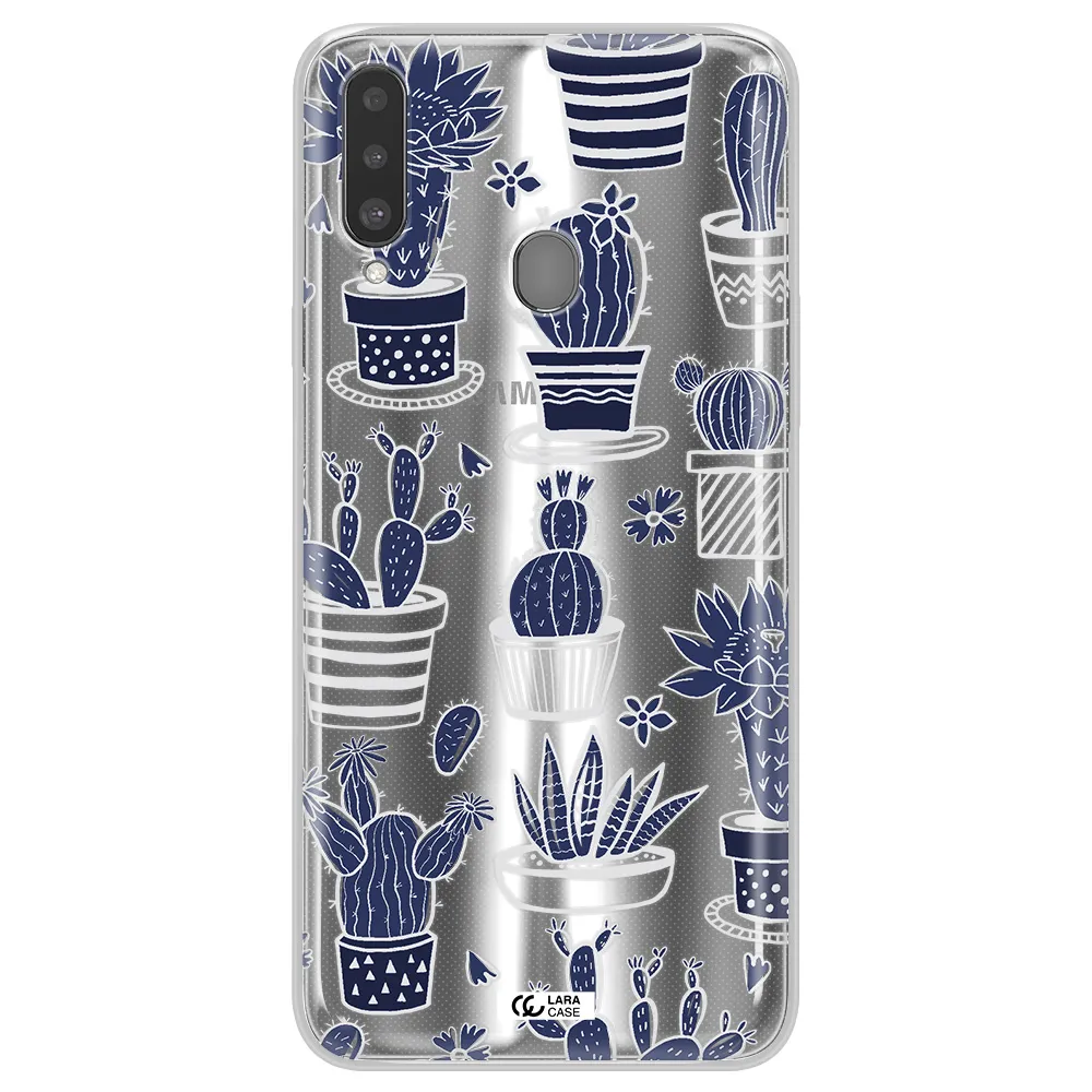 Blue Cactus Samsung A20S Clear TPU Case