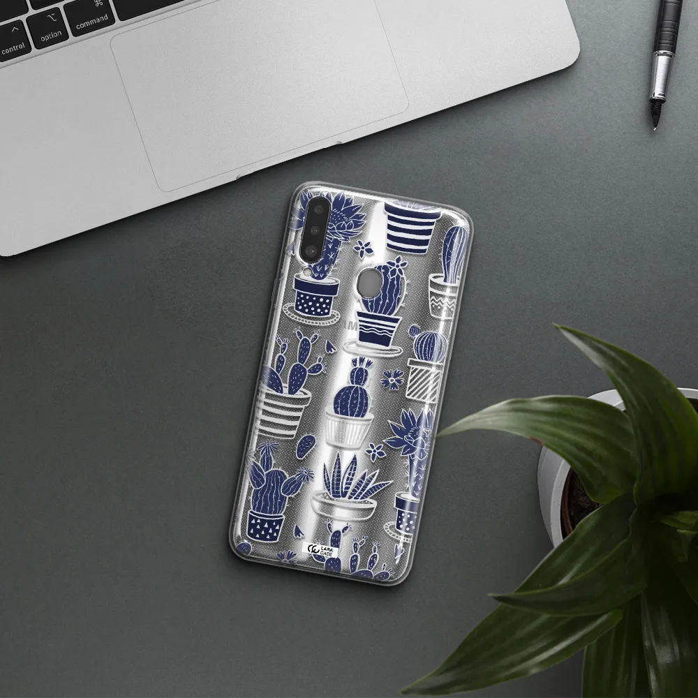 Blue Cactus Samsung A20S Clear TPU Case