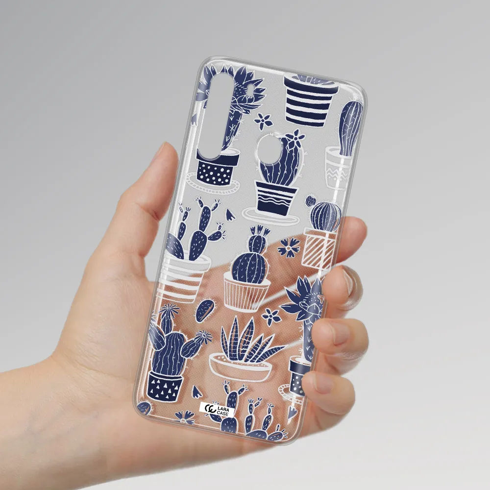 Blue Cactus Samsung A21 Clear TPU Case
