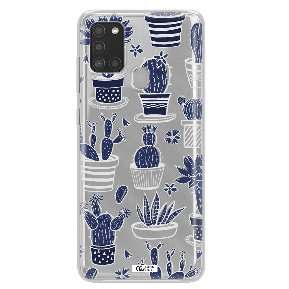 Blue Cactus Samsung A21S Clear TPU Case