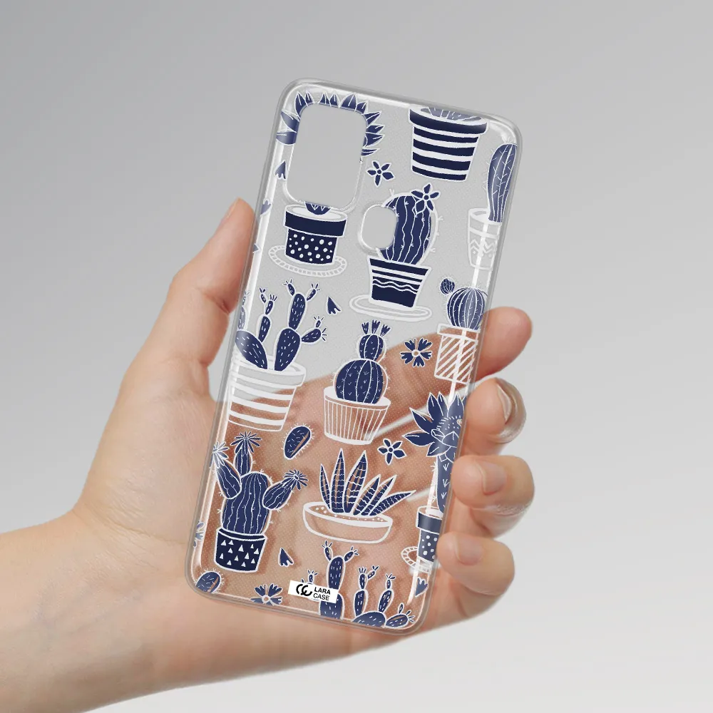 Blue Cactus Samsung A21S Clear TPU Case