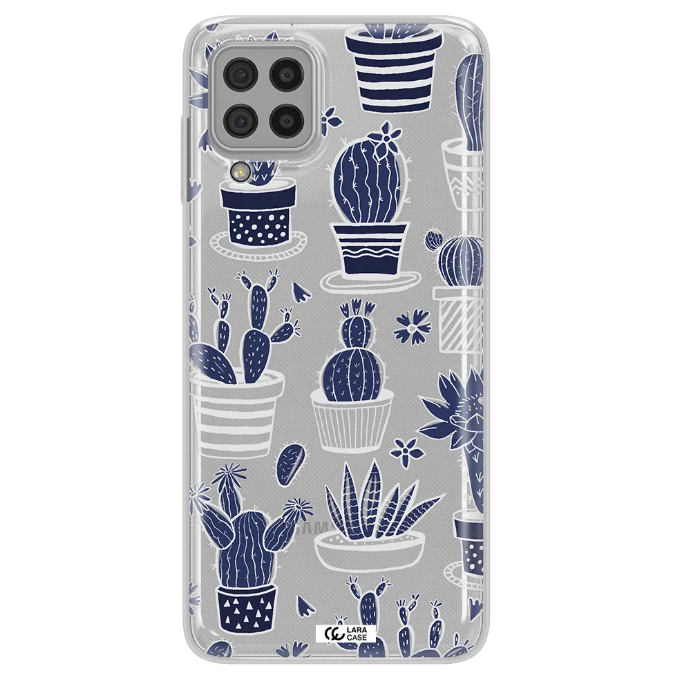 Blue Cactus Samsung A22 4g Clear TPU Case