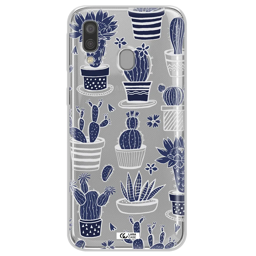 Blue Cactus Samsung A40 Clear TPU Case