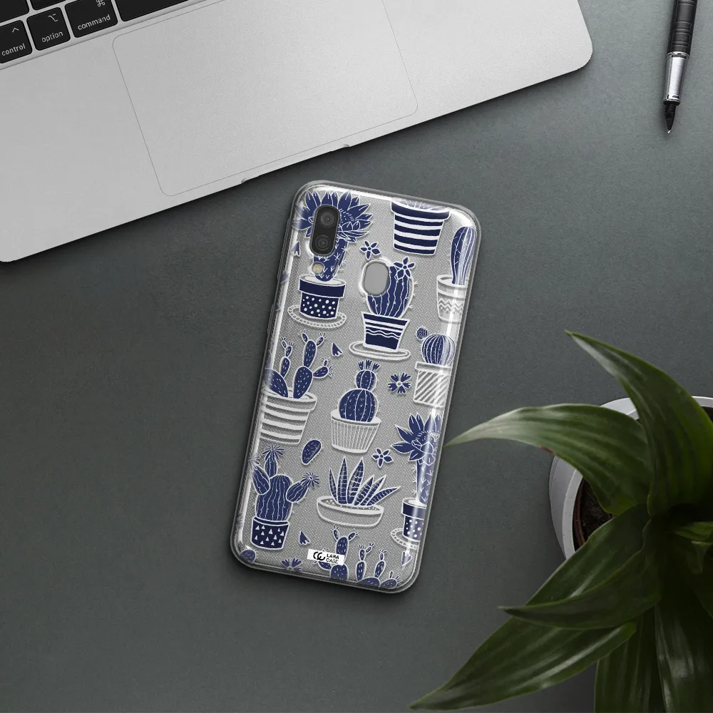 Blue Cactus Samsung A40 Clear TPU Case