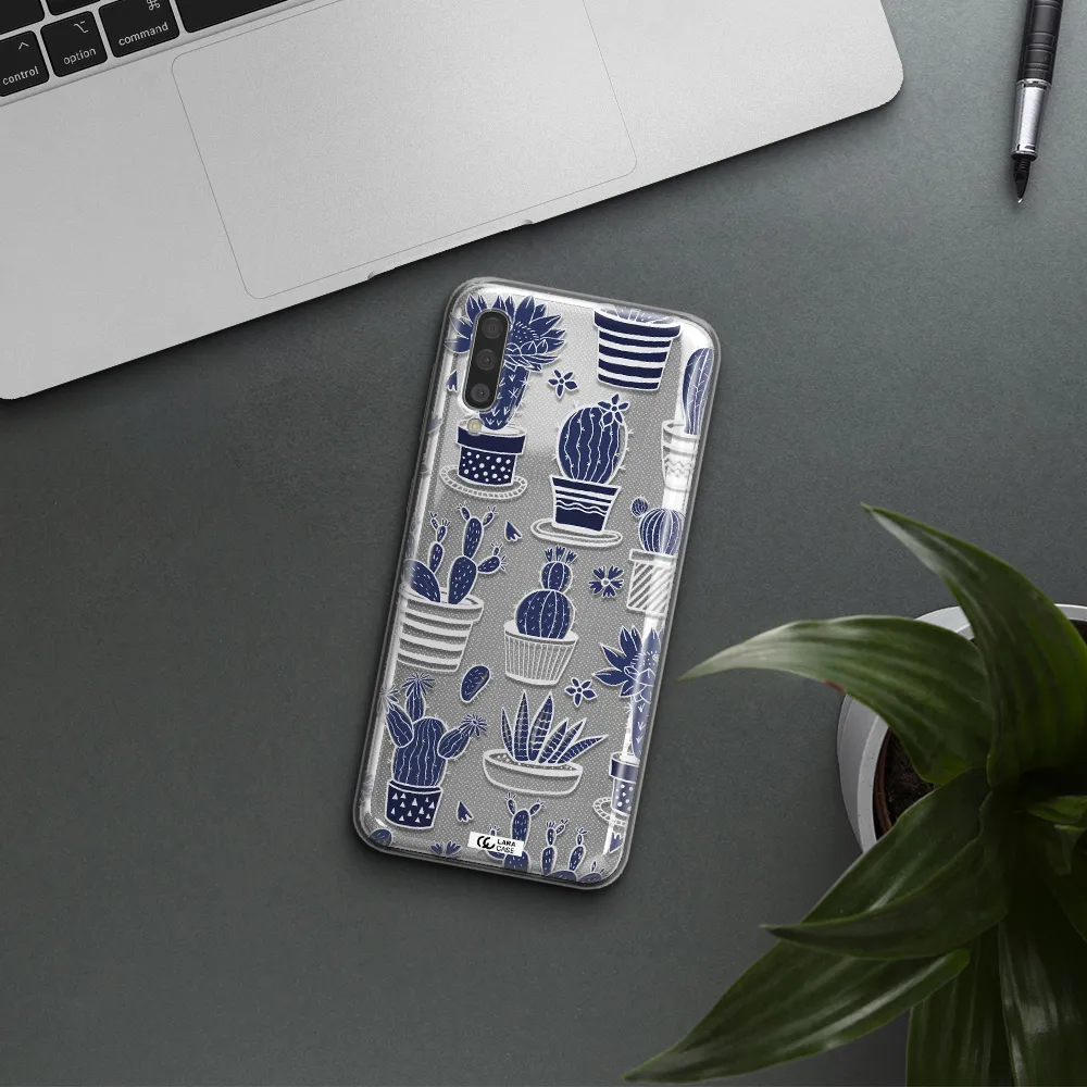 Blue Cactus Samsung A50 Clear TPU Case
