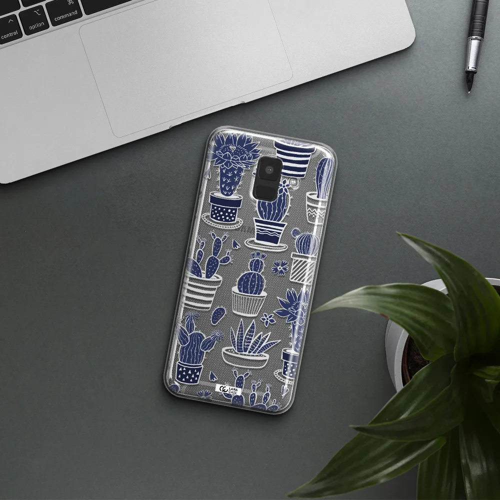 Blue Cactus Samsung A6 Clear TPU Case