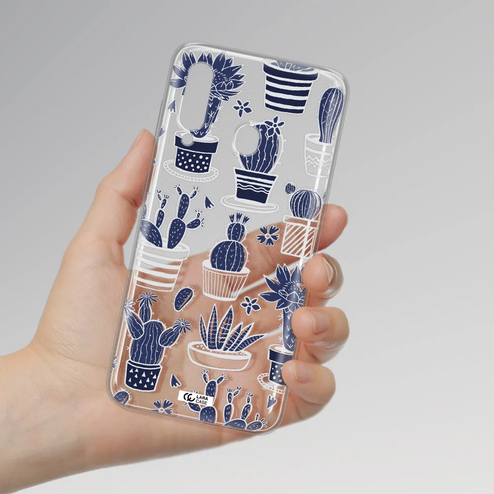 Blue Cactus Samsung A60 Clear TPU Case