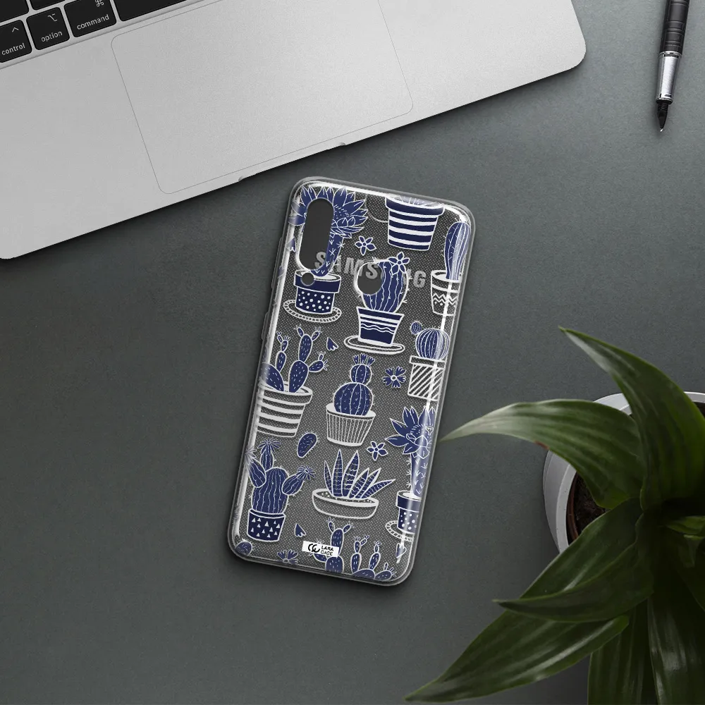 Blue Cactus Samsung A60 Clear TPU Case