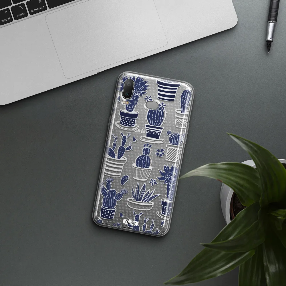 Blue Cactus Samsung A6S Clear TPU Case