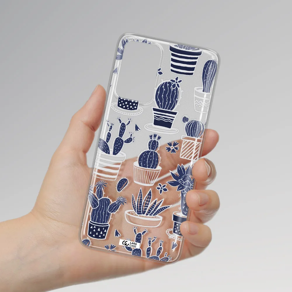 Blue Cactus Samsung A72 Clear TPU Case