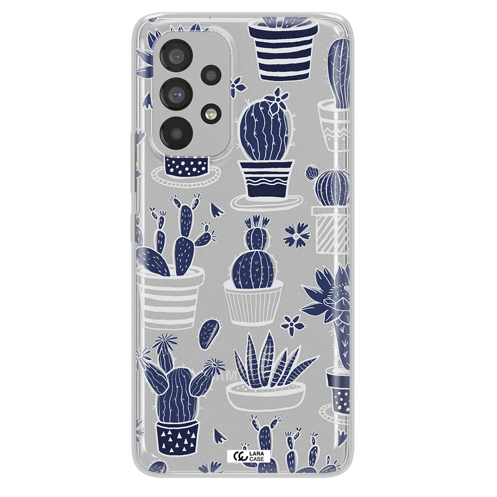 Blue Cactus Samsung A73 Clear TPU Case