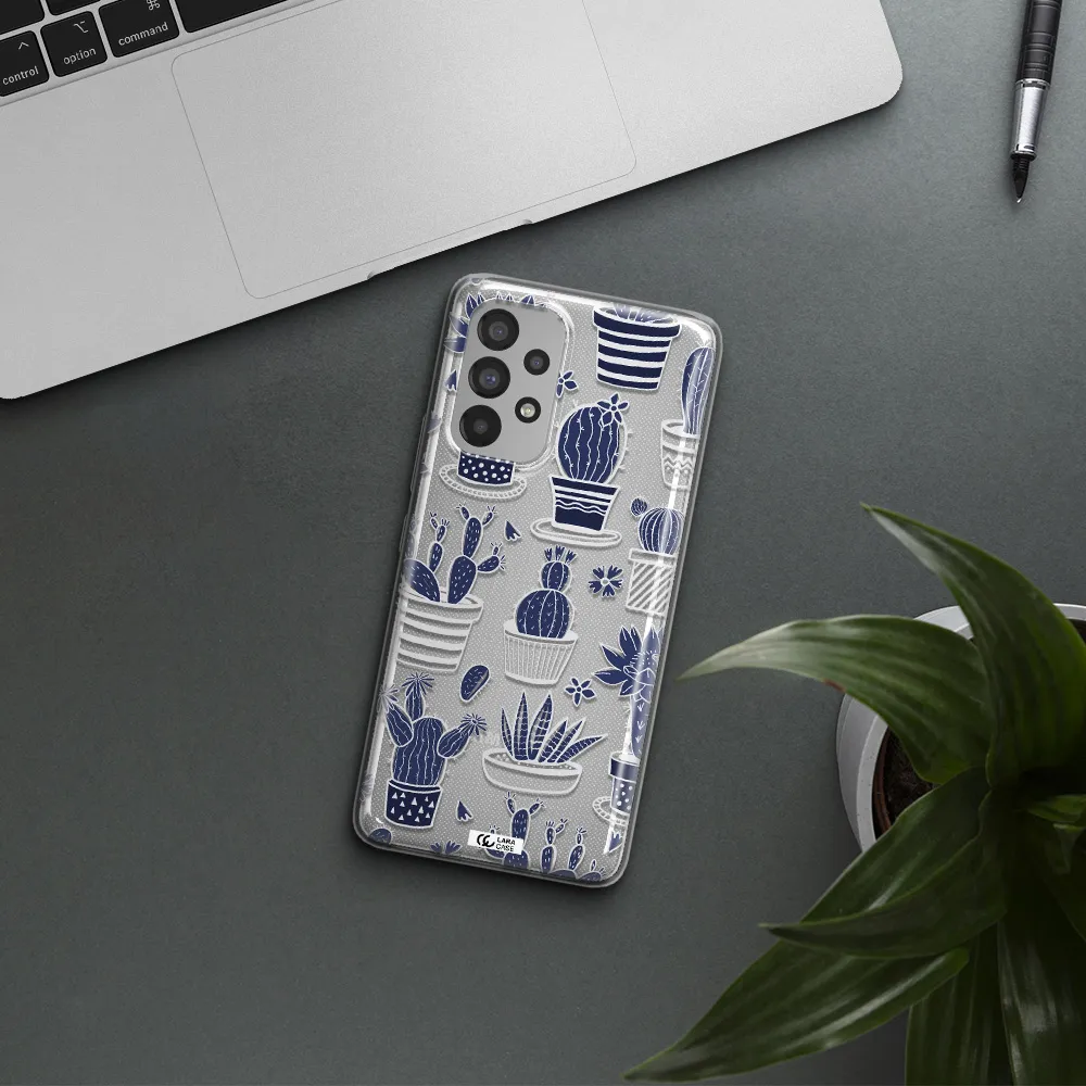 Blue Cactus Samsung A73 Clear TPU Case