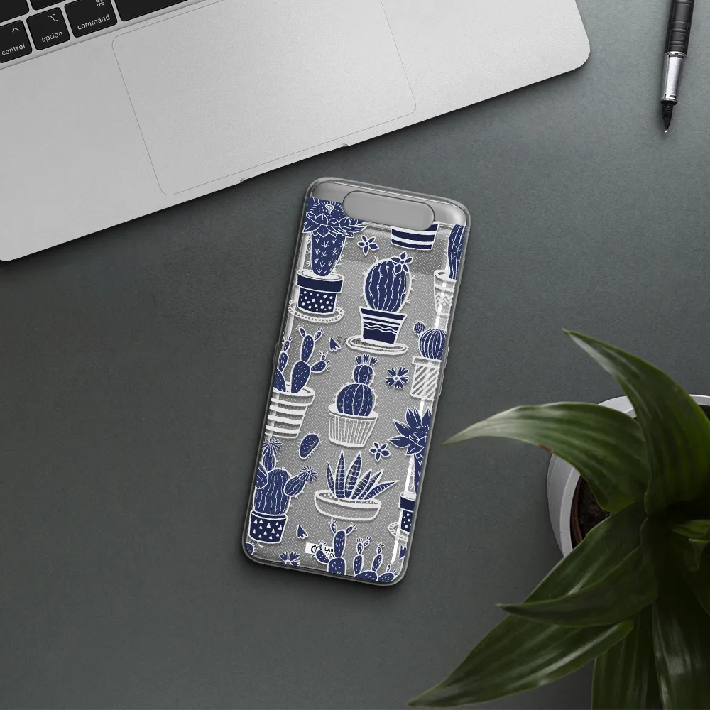 Blue Cactus Samsung A80 Clear TPU Case