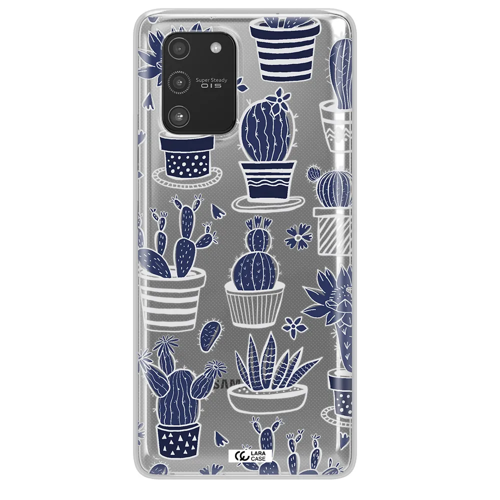 Blue Cactus Samsung A91 Clear TPU Case