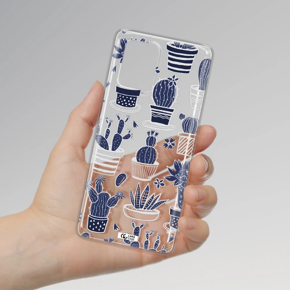 Blue Cactus Samsung A91 Clear TPU Case