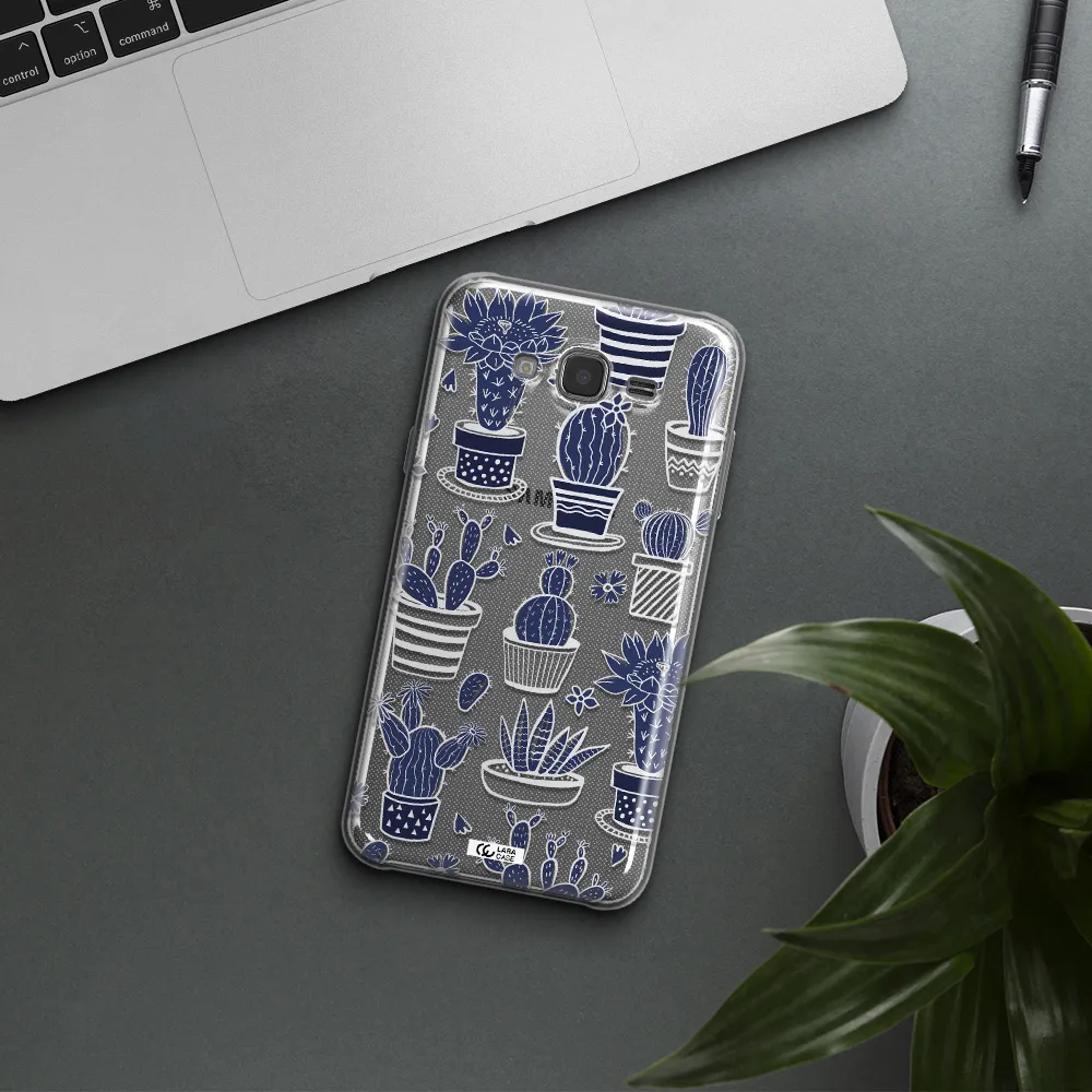Blue Cactus Samsung J7 2015 Clear TPU Case