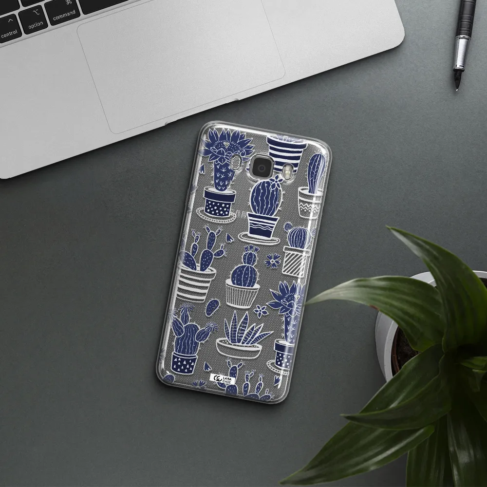 Blue Cactus Samsung J7 2016 Clear TPU Case