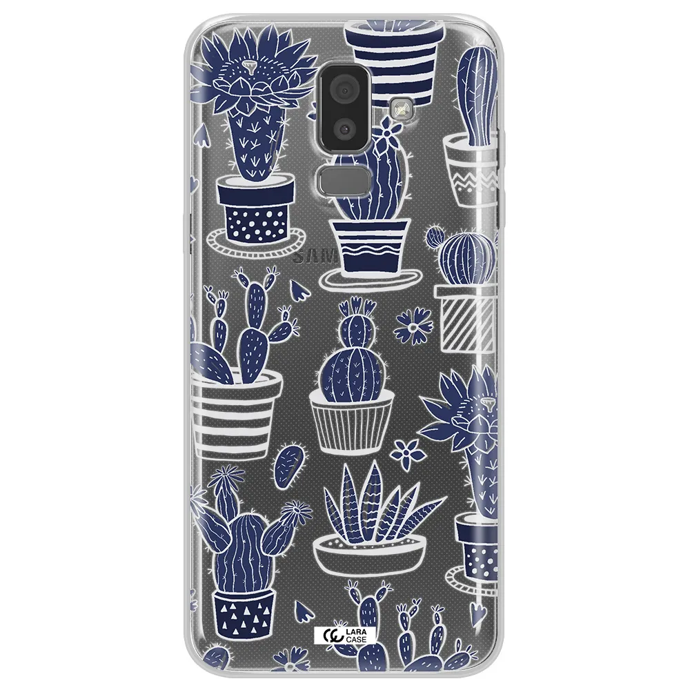 Blue Cactus Samsung J8 Clear TPU Case