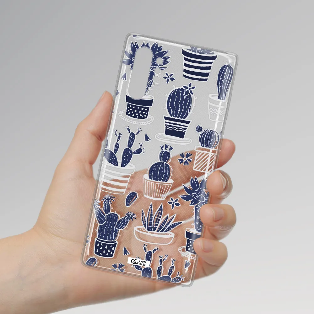 Blue Cactus Samsung Note 10 Plus Clear TPU Case