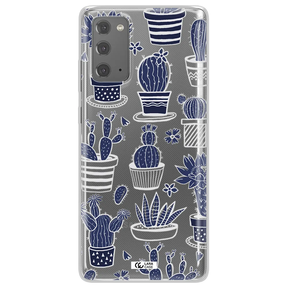 Blue Cactus Samsung Note 20 Clear TPU Case