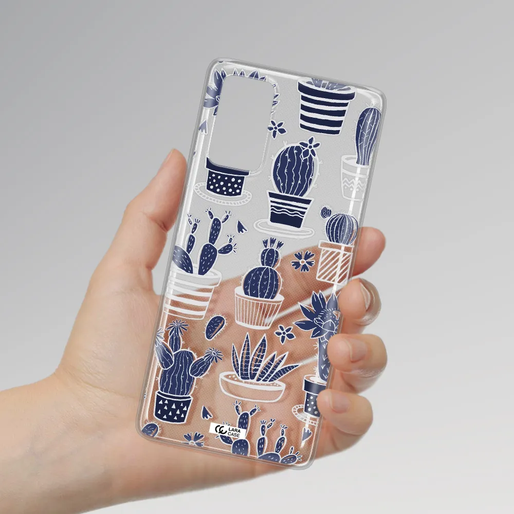 Blue Cactus Samsung Note 20 Clear TPU Case