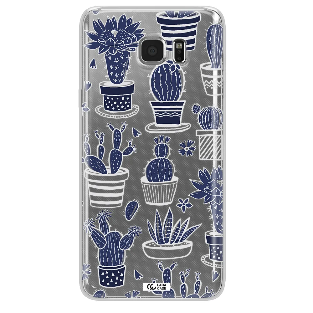 Blue Cactus Samsung Note 5 Clear TPU Case