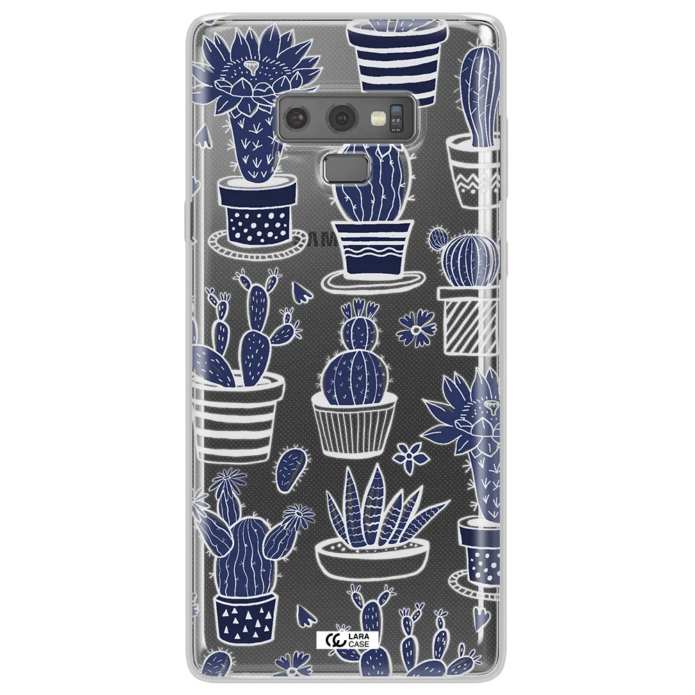 Blue Cactus Samsung Note 9 Clear TPU Case